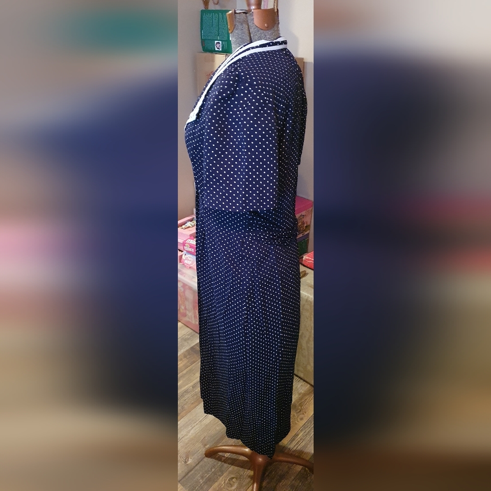 True Vintage polka dot dress miss derby petites - Picture 2 of 5